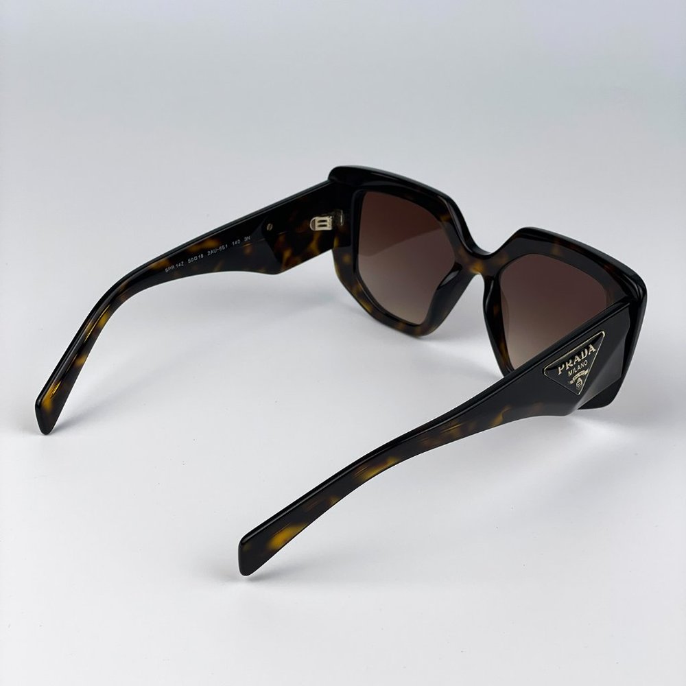 🔥Prada PR14ZS 2AU6S1 Sunglasses Tortoise Brown Gradient Square Women - Picture 9 of 15